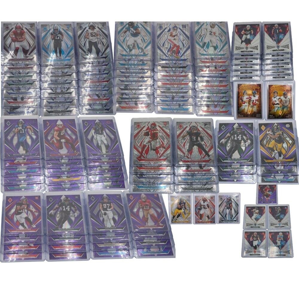 Lot of (110) 2024 Panini Phoenix Football Inserts, Parallels, Rookies NM++
